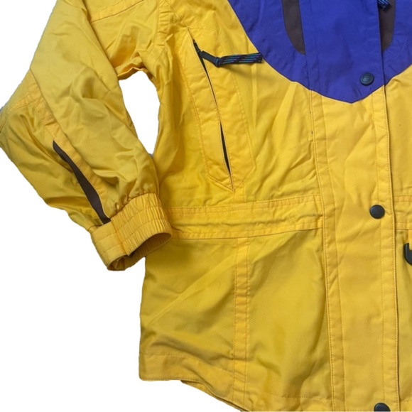 VINTAGE 90 Slalom Sports Ski Snowboarding Winter Full Zip Jacket Women's Size 10 - Picture 5 of 9